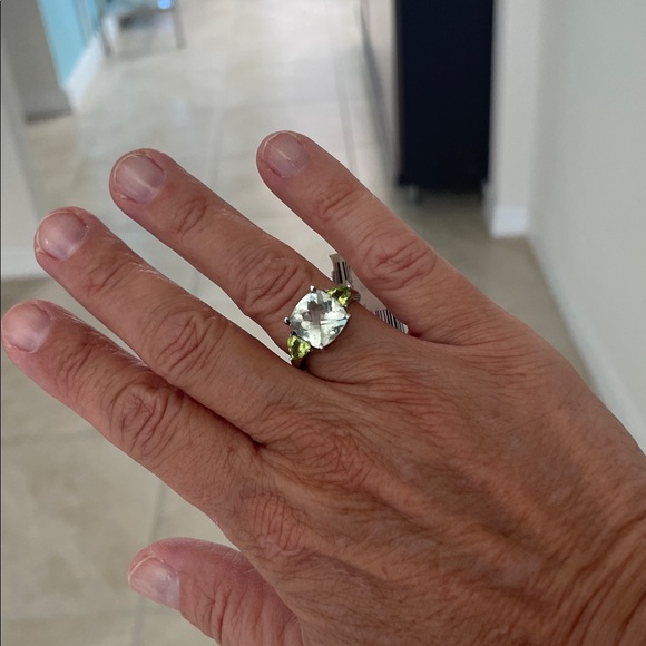 NWT Mint Quartz/Peridot Sterling Silver Ring - Picture 11 of 11